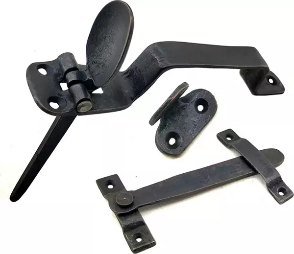 Antika Tarz Dekoratif Pirinç Şipşak Kapı Kolu - Oksit - Image 1