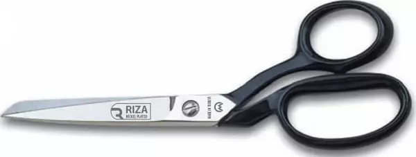 Rıza A4115-8 Tekstil / Yatık Regula Makası No: 8 inç / 20,32 cm - Nikel Kaplama, Siyah Saplı - Image 1