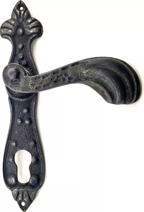 Antika Tarz Dekoratif Pirinç Mevlana Oda Kapı Kolu - 228x48 mm, Oksit - Image 1