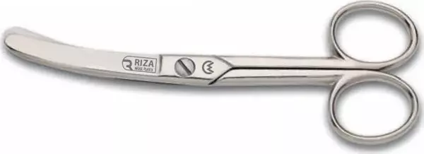 Rıza M-159 Eğri Manifatura Makası No: 5 inç / 12,70 cm - Nikel Kaplama - Image 1