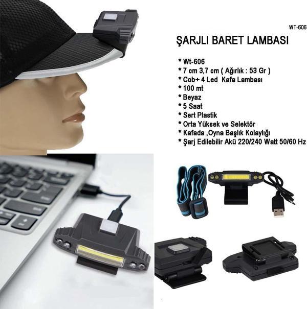 Şarjlı Baret Lambası Watton Wt-606 - Image 1