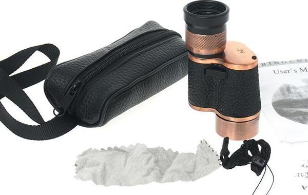 Baıgısh 6X24 Askeri Tarzi Pirinç Ve Deri Kaplamalı Deri Çantalı Monocular Dürbün Princ - Image 1
