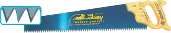 Abay Mavi Çelik Pala Testere 50 cm - Ahşap Sap - Image 1