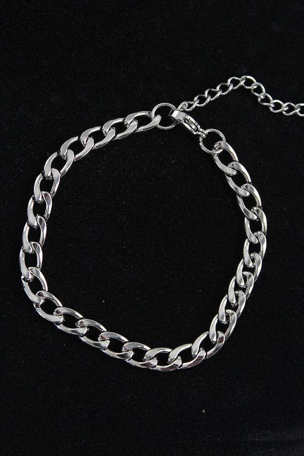 Kalın Klasik Model Gümüş Renk Erkek Bileklik - EBJ250705W36419 - Image 1