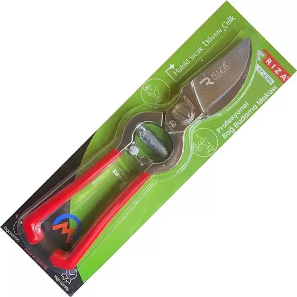 Rıza Sıcak Dövme Çelik Pro Ergonomik Bahçe Bağ Makası 24 cm - Image 1