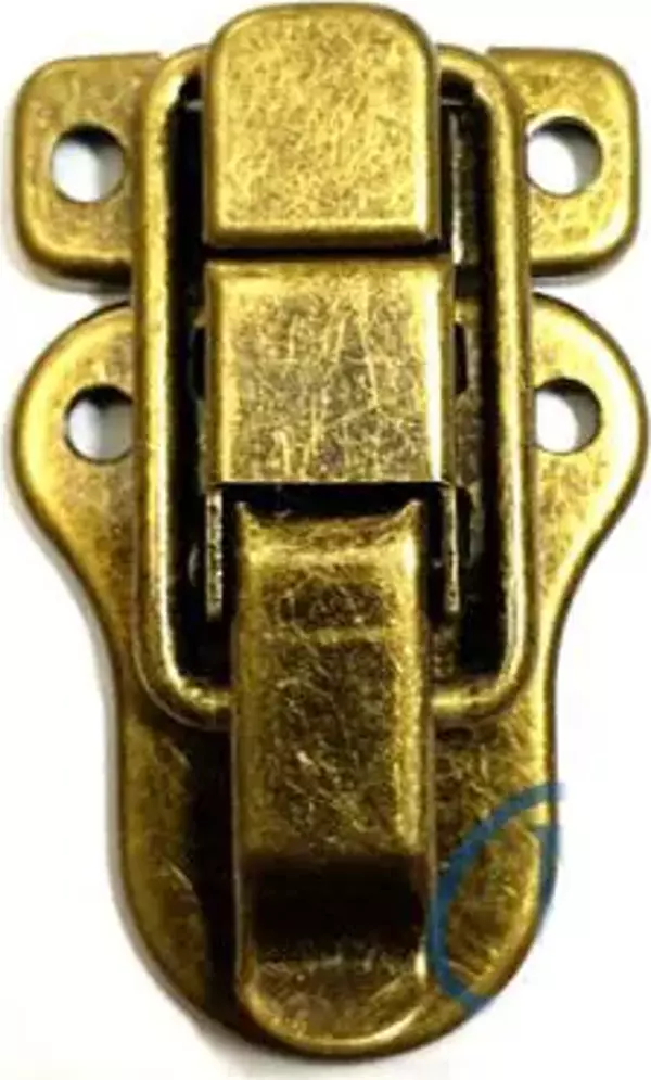 Sandık, Kutu Klipsi, Ön Kilidi - 48x30mm, Antik, 100 Adet - Image 1