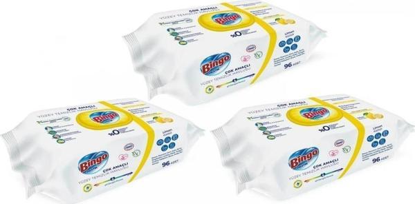 Bingo Pratik Yüzey Temizlik Havlusu Limon Kokulu 96x3 (288 YAPRAK - Image 1