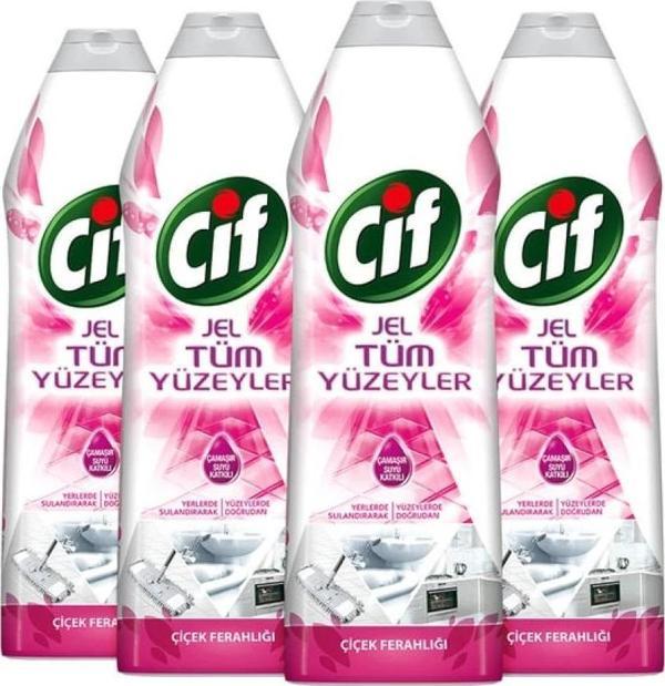 Cif Jel Tüm Yüzeyler İçin Çamaşır Suyu Katkılı Çiçek Ferahlığı 750 Mlx4 - Image 1