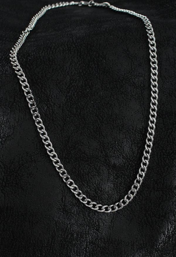 Klasik Zincir Model Gümüş Renk Erkek Kolye - EBJ250705W36398 - Image 1