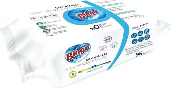 Bingo Pratik Yüzey Temizlik Havlusu Beyaz Sabun 96X3 (288 Yaprak) - Image 1