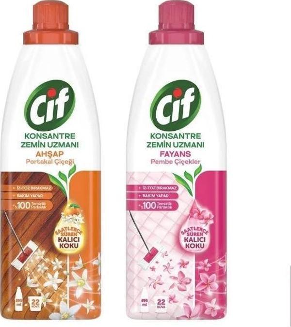 Cif Konsantre Zemin Uzmanı Ahşap 895 ml Konsantre Zemin Uzmanı Fayans Pembe Çiçekler 895 ml - Image 1