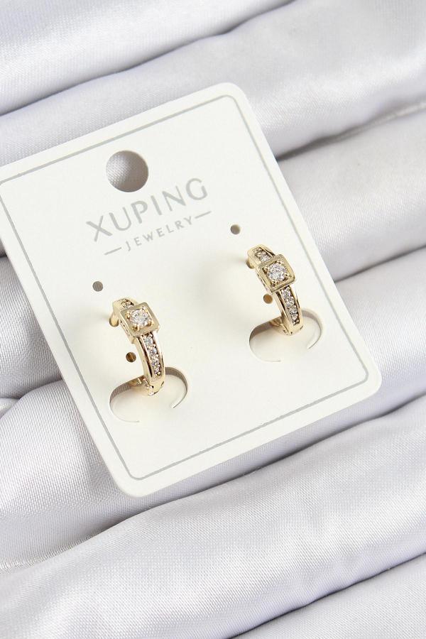 Xuping Zirkon Taşlı Kemer Model Gold Renk Kadın Küpe - EBJ250705W36326 - Image 1