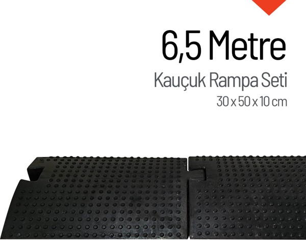 Kauçuk Rampa, Otopark Rampası, Kaldırım Rampası 30 x 50 x 10 cm 6,5 Metre - Image 1