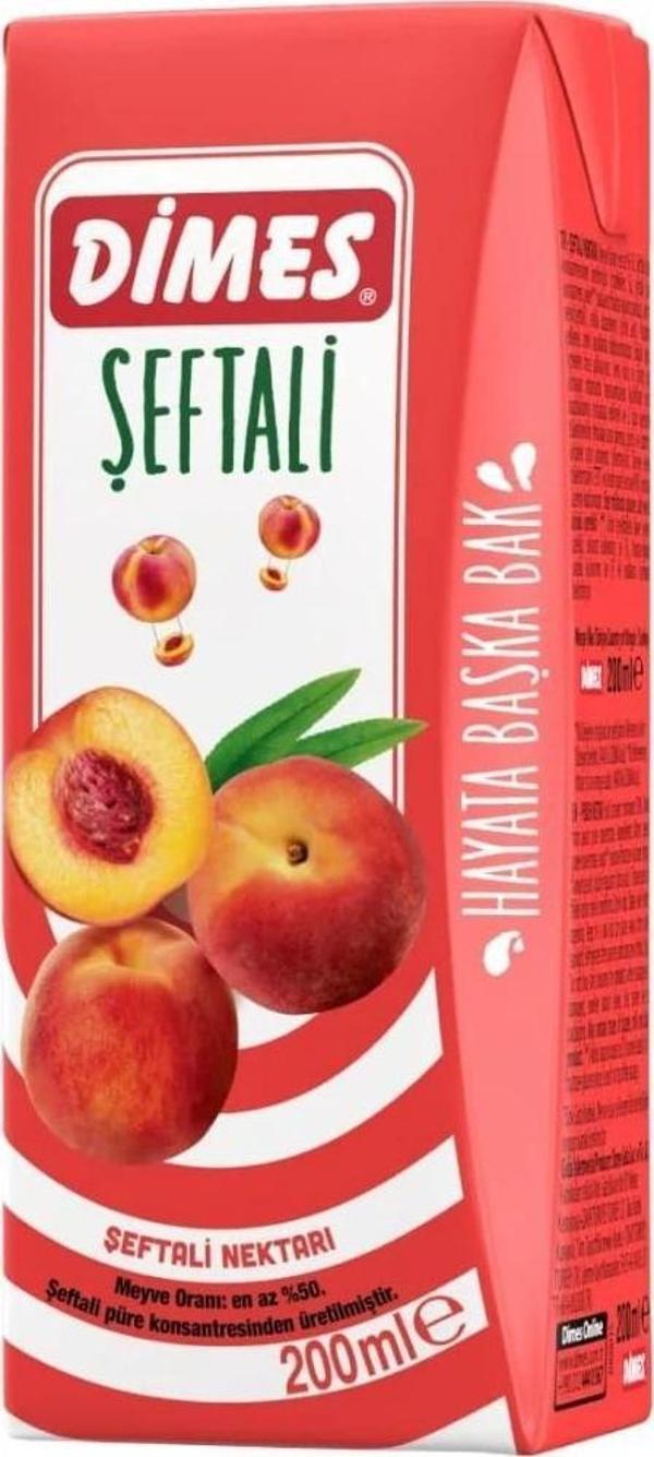 Dimes Meyve Nektarı Şeftali 200 ml 27 Adet - Image 1