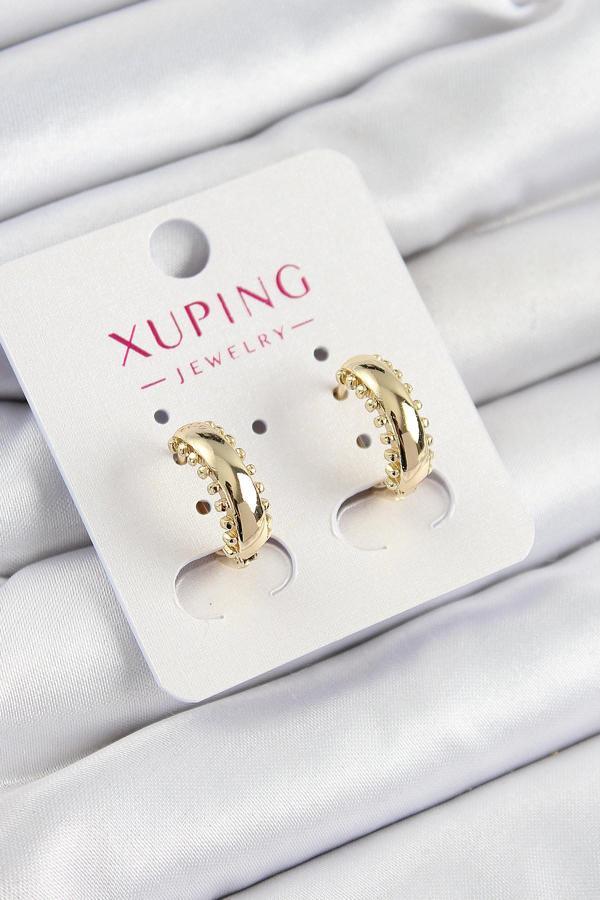 Xuping Çit Halka Model Gold Renk Kadın Küpe - EBJ250705W36315 - Image 1