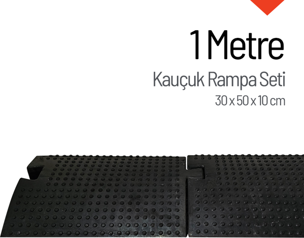 Kauçuk Rampa, Otopark Rampası, Kaldırım Rampası 30 x 50 x 10 cm 1 Metre - Image 1