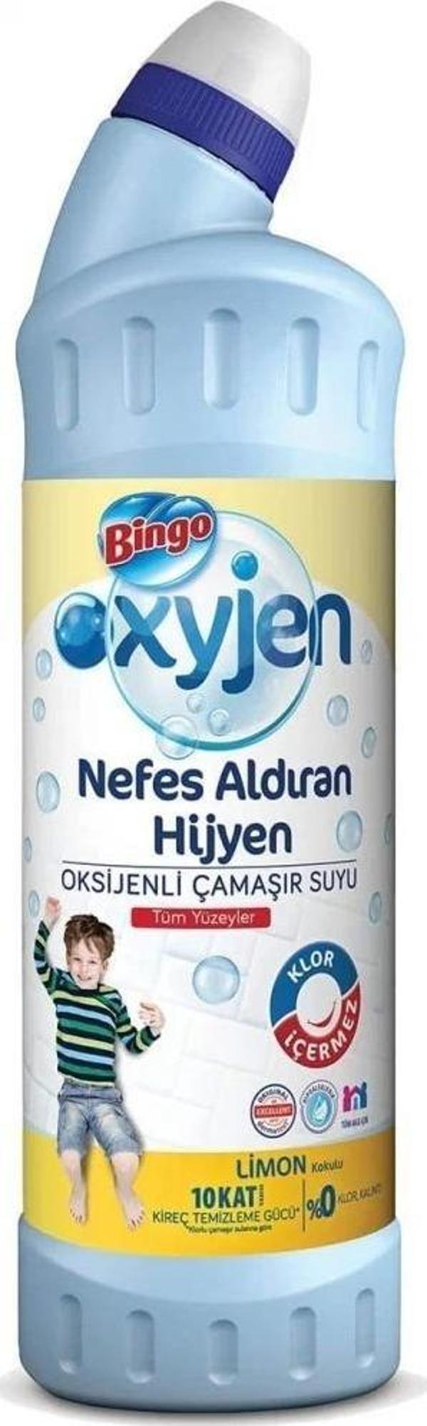 Bingo Oxyjen Limon Kokulu Çamaşır Suyu Tüm Yüzeyler (1 x 750 mL) - Image 1