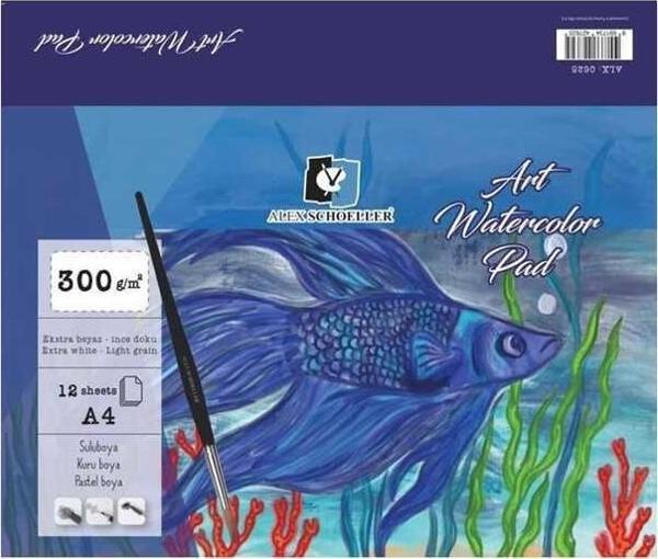 Alex Schoeller Sulu Boya Defteri Art A4 300 gr - Image 1