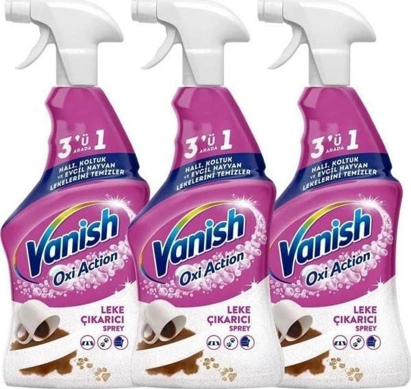 Vanish Oxi Action Çok Amaçlı Halı, Koltuk Ve Evcil Hayvan Leke Çıkarıcı Sprey 500 ml x3 - Image 1