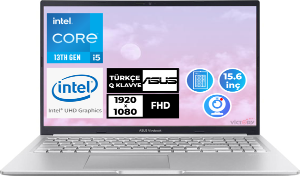 Asus Vivobook i5-13420H 40GB 2TB SSD 15.6" FHD W11P Taşınabilir Bilgisayar X1502VA-NJ734 017 - Image 1