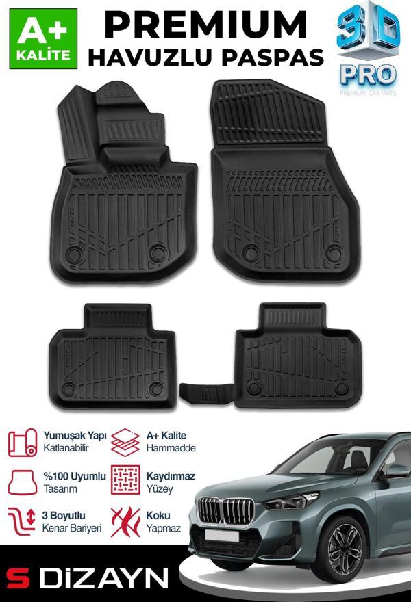 S-Dizayn Bmw IX1 3D Pro Havuzlu Paspas 2024 Üzeri A+ Kalite - Image 1