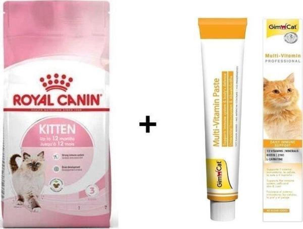 Kitten Yavru Kuru Kedi Maması 10 Kg + Gimcat Multivitamin 100 Gr - Image 1