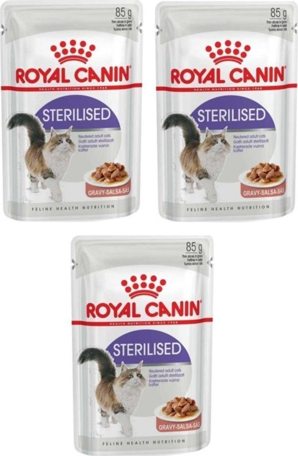 Sterilised Gravy Soslu Kısır Kedi Yaş 85 gr (3 Adet) - Image 1