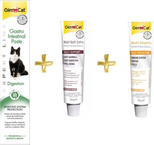 Gastro Sindirim Paste 50gr + Anti-hairball Malt 20gr + Multivitamin Paste 20gr - Image 1