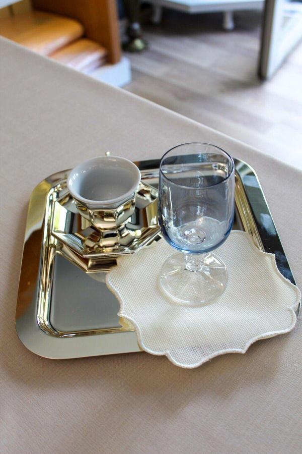 Uğur Home Ev Tekstili Etamin Işlemelik Sunum Peçetesi - 6 Parça - 15X15Cm - Image 1