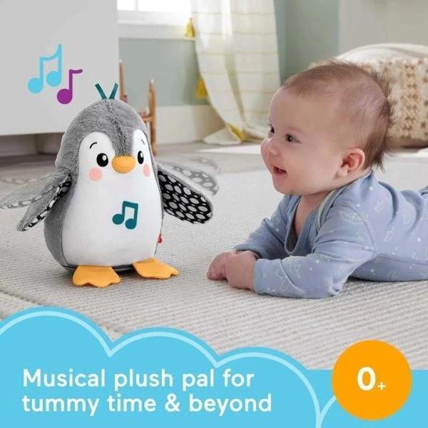Fisher-Price Peluş Bebek Oyuncak Kapaklı ve Sallanan Penguen - Image 1