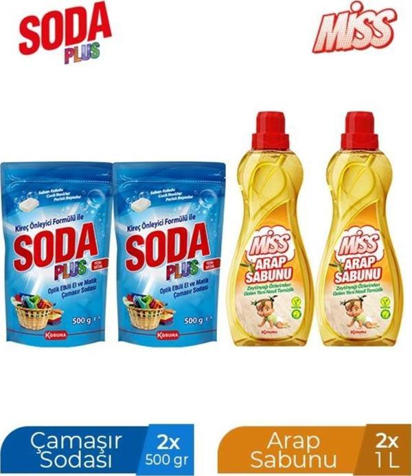 Miss Arap Sabunu 1 L X 2 Adet Soda Plus 500 Gr X 2 Adet - Image 1