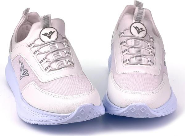 Erkek Beyaz Bağcıksız Esnek Çok Hafif Günlük Sneaker Spor Ayakkabı - Image 1