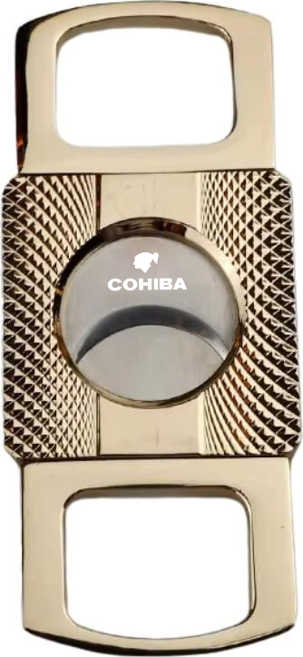 Cohiba Gold Çizgili Metal İşlemeli Puro Makası Kesici - Image 1