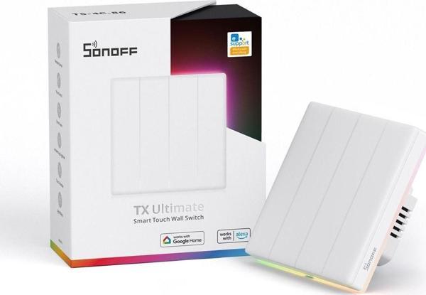 Sonoff Tx Ultimate Akıllı Dokunmatik Duvar Anahtarı 4 Kanallı Avm 1114477 - Image 1