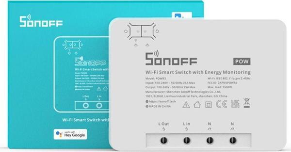 Sonoff Pow R3 25Ah Akıllı Enerji Ölçer Röle - Image 1