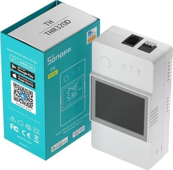 Sonoff Th R3 Elite 20Ah Dijital Ekranlı Akıllı Sıcaklık Ve Nem Takip Rölesi - Image 1