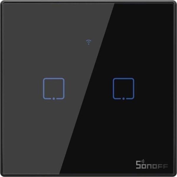 Sonoff T3-Eu-2C Akıllı Dokunmatik Duvar Anahtarı 2 Kanallı - Image 1