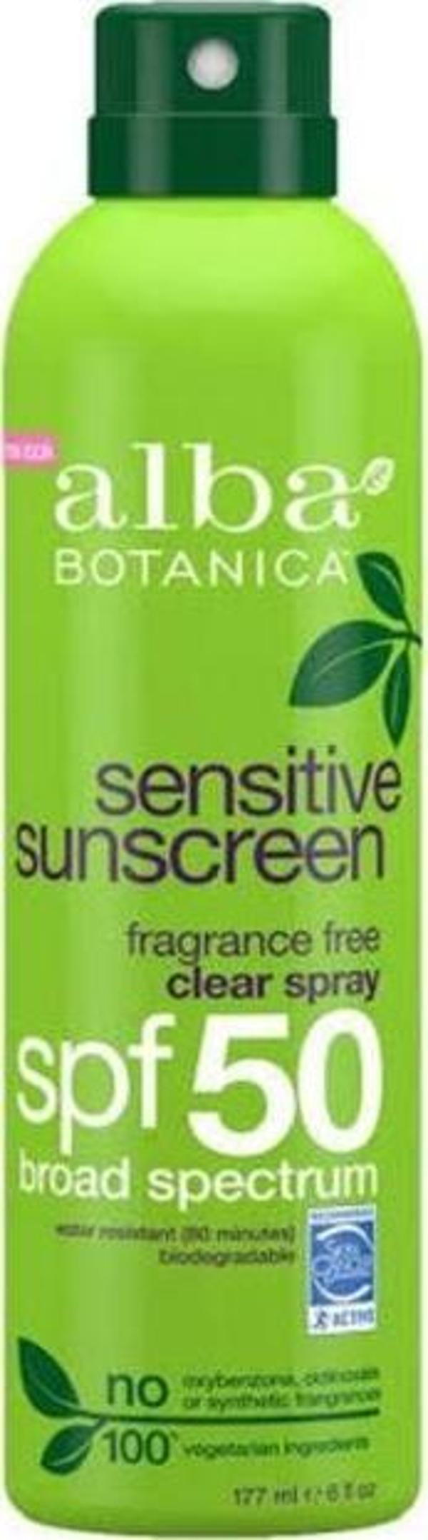 Alba Botanica Sensitive Sunscreen Clear Spray Spf50 148 ml - Image 1
