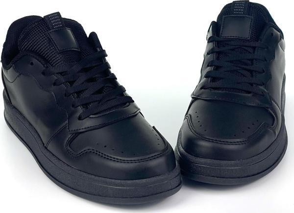 Unisex Siyah Bağcıklı Rahat Günlük Sneaker Spor Ayakkabı - Image 1
