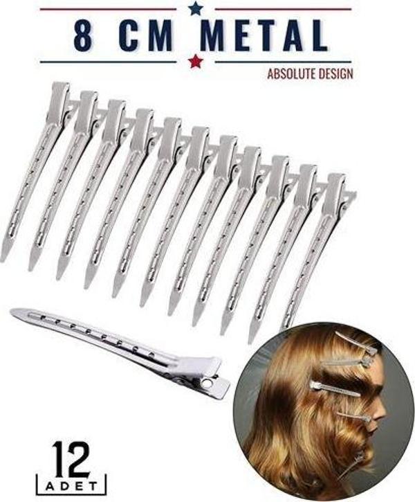 Saç Klipsi Metal Toka 12 Adet - Image 1