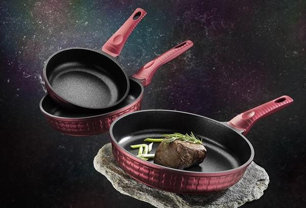 Brillant Kırmızı Sirius Yanmaz Yapışmaz , Pfoa İçermez Döküm Tava Seti - Image 1