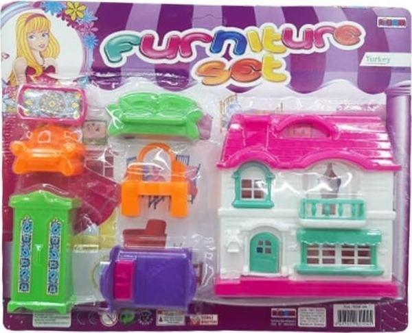 7 Parça Ev Seti Mobilyalar ve Minyatür Ev - Image 1