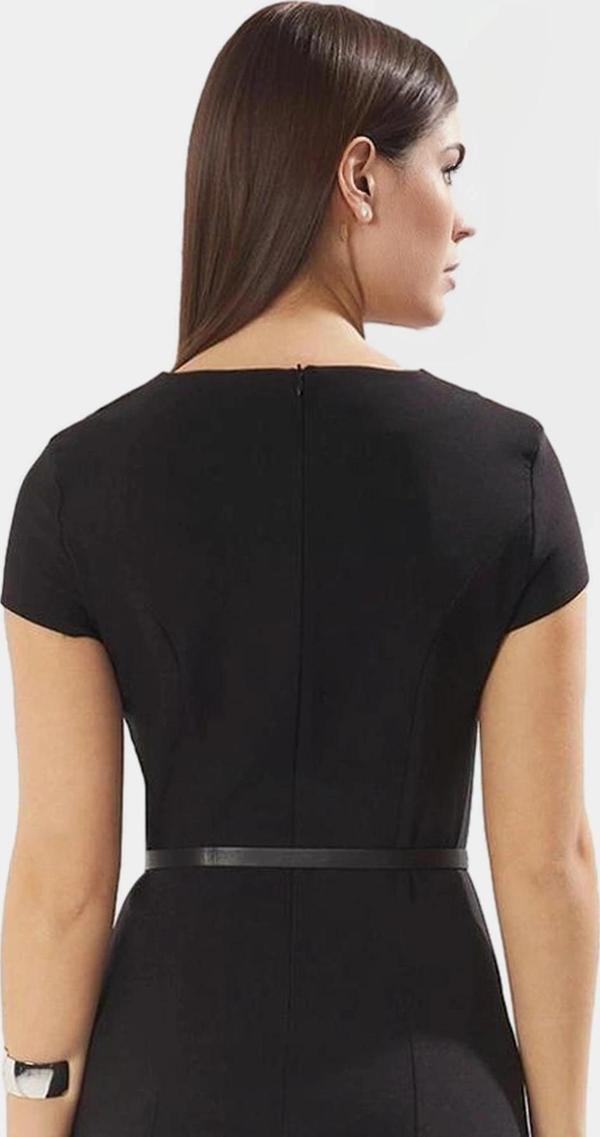 Yazlık Mini Elbise Bodycon Kemer Detaylı Dokuma Kumaş Modern Stil Premium Kalite - Image 1