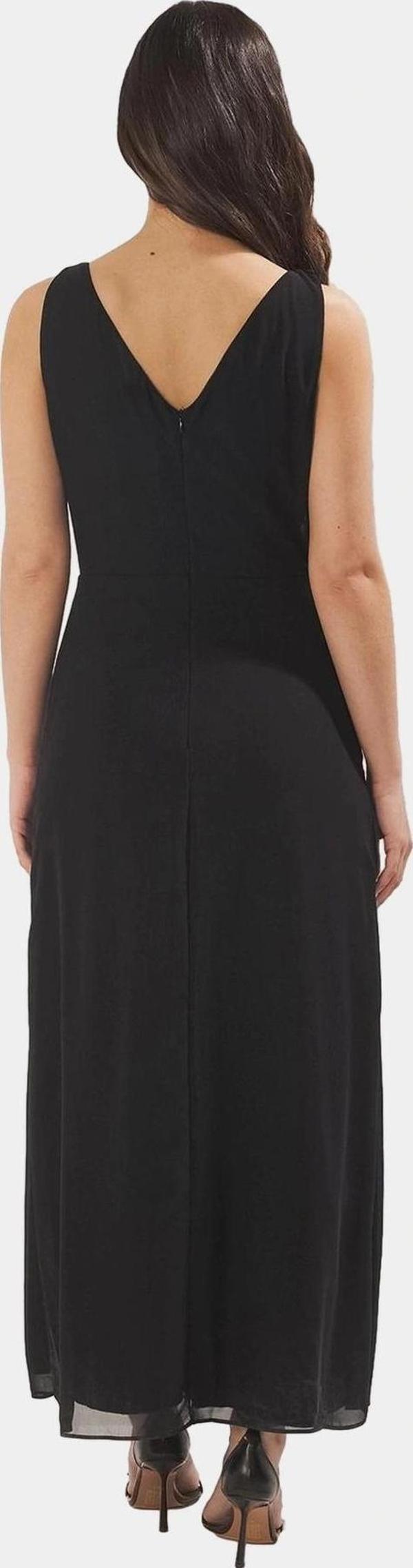 A line Kolsuz Şifon Maxi Elbise Fırfırlı Dokuma Zarif Koleksiyon Zarifane Tasarım - Image 1