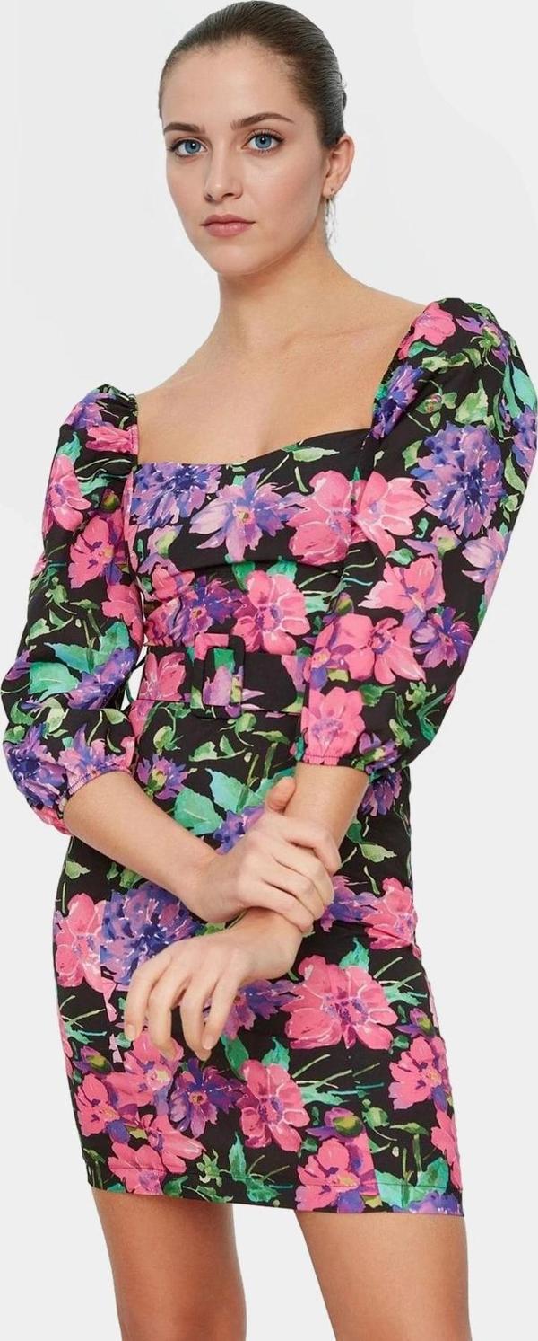 Bodycon Mini Elbise Polyester Queen Crep Dokuma Truvakar Kol Kemerli Profesyonel Görünüm - Image 1