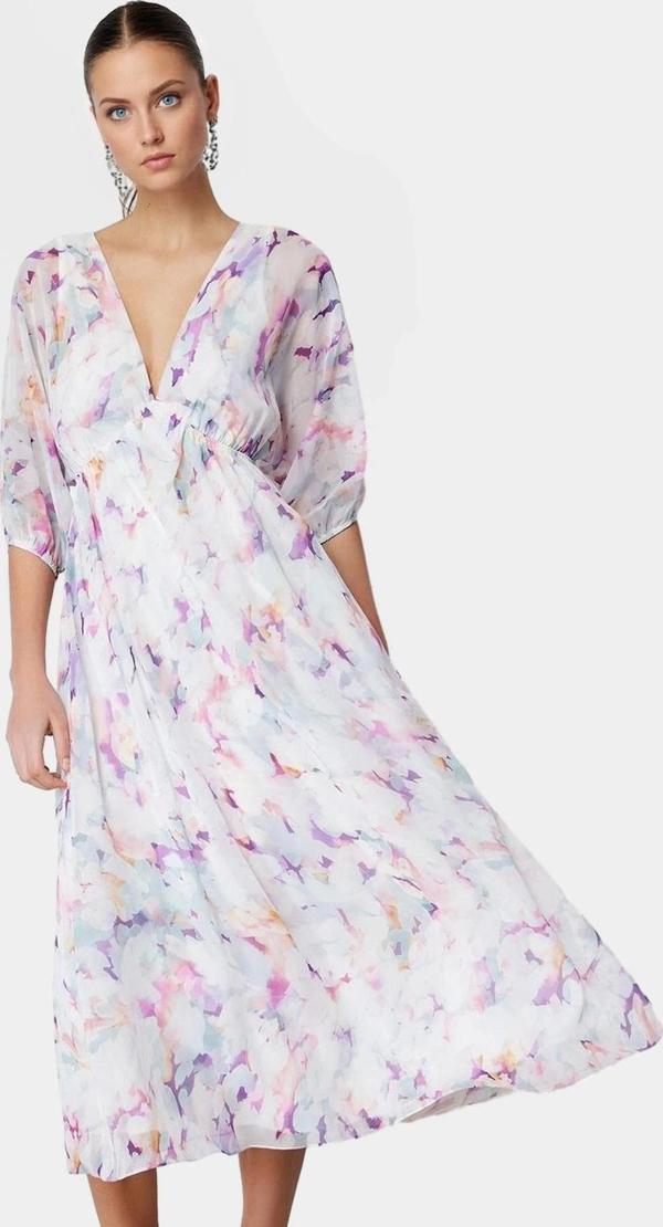 Soyut Desenli Şifon Astarlı Maxi Elbise Rahat ve Şık Yazlık Özenle Seçilmiş Uzun Ömürlü - Image 1