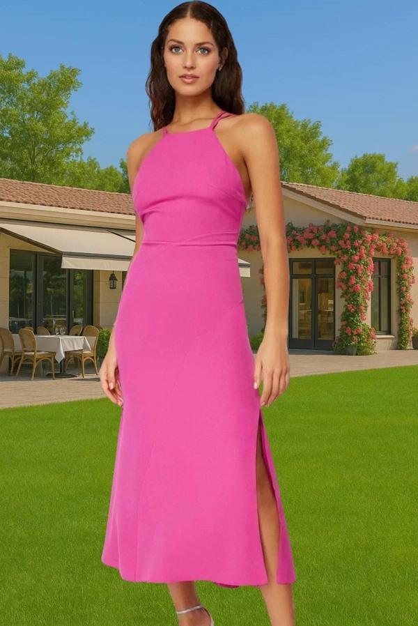 Yazlık Kolsuz A line Abiye Elbise Sırtı Bağlamalı Maxi Boy Finike Dokuma Günlük Kullanım İçin - Image 1