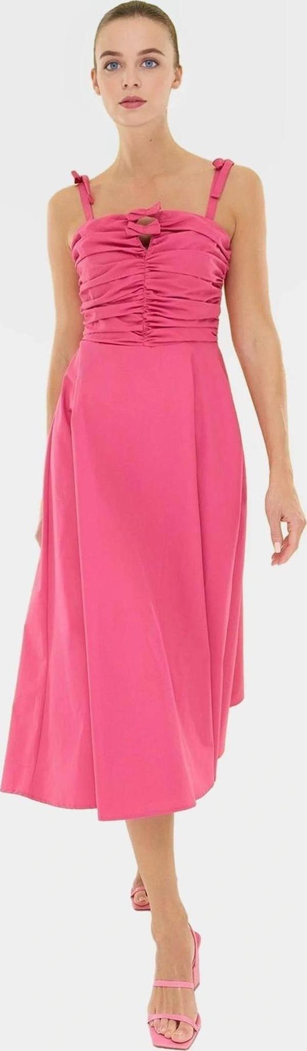 Yazlık A Kesim Maxi Elbise Terrycotton Kumaş Kalp Yaka Düz Desen Kaliteli İşçilik Yüksek Kalite - Image 1