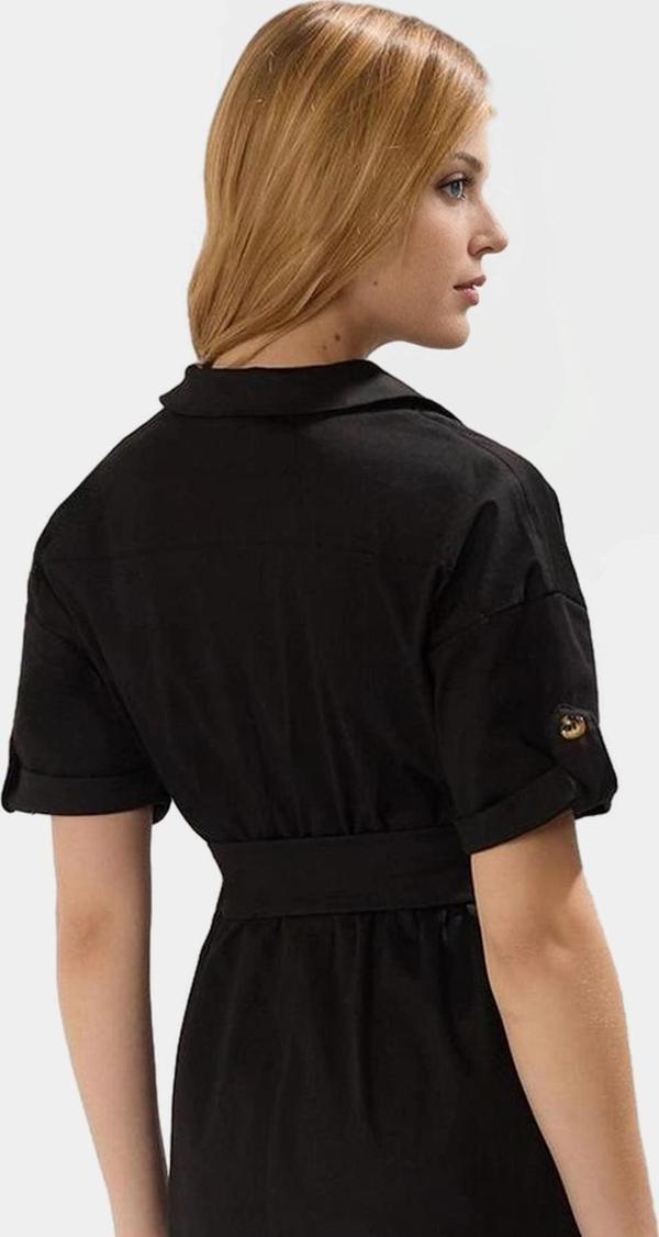 Yazlık Midi Elbise Rahat A Kesim Dokuma Kumaş Casual Stil Modern Dayanıklı Malzeme - Image 1