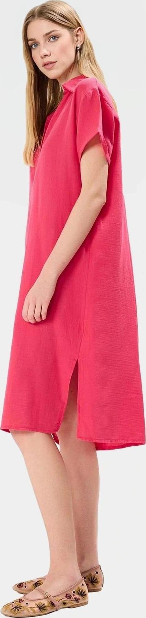 Yazlık Şıklığıyla Nefes Alan Pamuklu Midi Elbise Günlük Kullanım İçin - Image 1